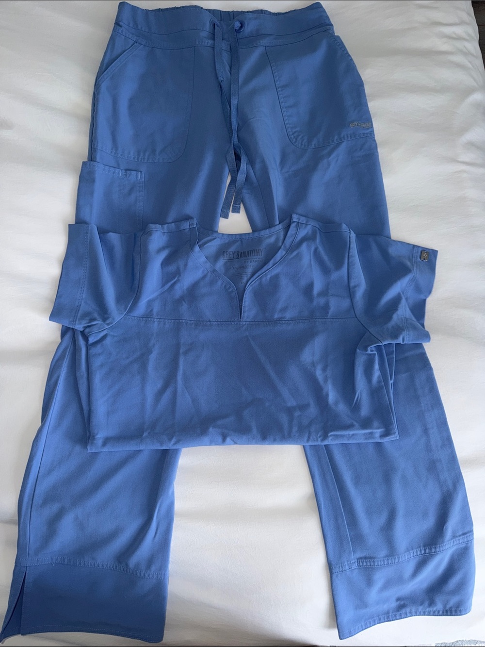 Grey's Anatomy Womens Scrub Set in Periwinkle Blue